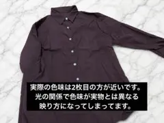コーヒーブラウン 長袖シャツ ブラウス 韓国風 Lサイズ