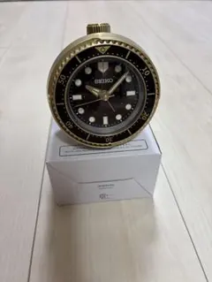 未使用 SEIKO セイコー ダイバーズ型 置時計 TC208K 外箱・説明書付