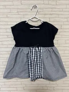 ギンガムチェック フレアチュニック 半袖