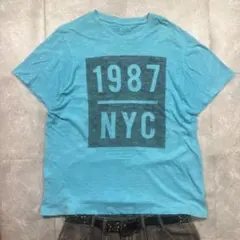 Y2K 00s archive NYCフェード刺繍ロゴTシャツ c-boy XL