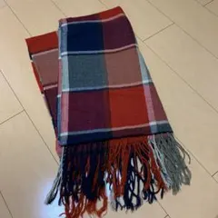 薄手　大判ストール チェック柄 マフラー