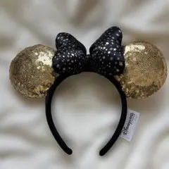 ディズニーランドParisゴールドラメカチューシャ　ミニー