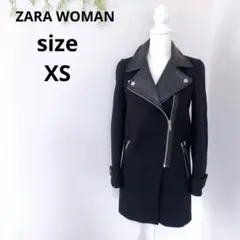 ♡ZARA WOMAN♡ザラウーマン レディース ライダースコートロング 難あり