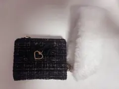 ROJITA 黒 リボンハートチャームポーチ