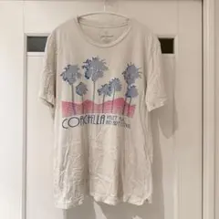 コーチェラ ヤシの木 Ｔシャツ クルーネック 半袖 XL 生成 綿 フェスのサムネイル