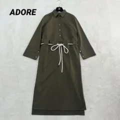 極美品アドーアadoreドライタッチプレーンクロスコンビネゾン