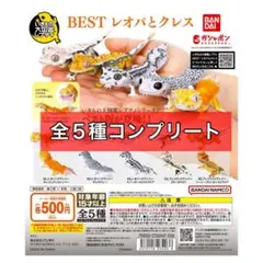 全5種セット　いきもの大図鑑レプティ　BESTレオパとクレス　生き物　ガチャ