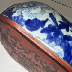 中国清時代 塗蓋物 幅約19㎝ 東Y8-1028③タニチ