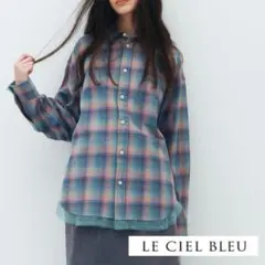 LE CIEL BLEU チェック柄長袖シャツのサムネイル