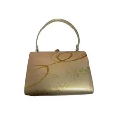 和装バッグ 美品 優品 ゴールド 薄オレンジ 和装小物 着物 訪問着 お土産