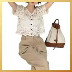 グレイル 花柄クロシェ編みVネックスカラップカーディガン M 花柄 透かし編み