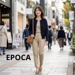 美品 EPOCA エポカ シアー切り替え ニットカーディガン 40 A1195のサムネイル