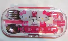 【新品未開封】ハローキティ カトラリー スプーン フォーク 箸 セット