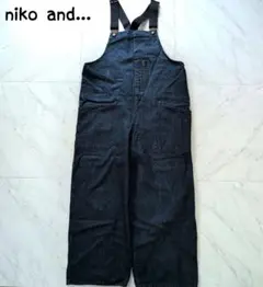 ニコアンド オーバーオール ワークサロペット コットン100%
