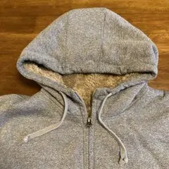 ユニクロ　フード付きボアパーカー　XL グレー