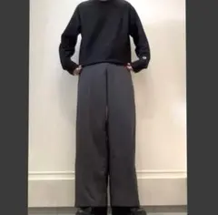 90s ブラックリネンイージーパンツ スラックス ユーロ ワイドパンツ