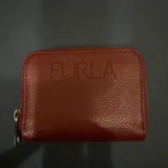 FURLA 赤 レザー カードケース　コインケース