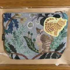 新品 松尾ミユキ トラベルポーチ two cats コブラン ネコ 猫 猫柄