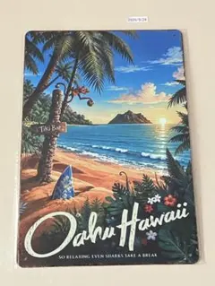 Oahu Hawaii Tiki Bar ブリキ看板