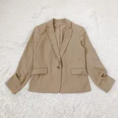 GU ジーユー　レディーステーラードジャケット　ストレッチ　裏地付き　ベージュL