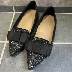 美品♡ ランダ　RANDA リボンパンプス　22cm 黒