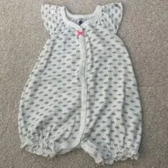 【PETIT BATEAU プチバトー】花柄ロンパース 3m/60cm フリル