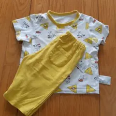 UNIQLO　パジャマ　ミッフィー 　黄色　　半袖　花柄　トップス　短パン