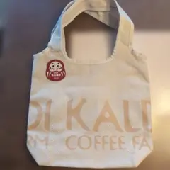 KALDI ロゴ入り トートバッグ アイボリー　&もへじ手ぬぐいエコバッグ