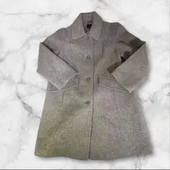古着 east 5th グレー ウール ピーコート M レディース a10