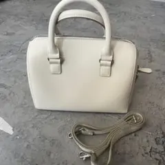 UNIQLO ホワイト レザー風 ミニハンドバッグ
