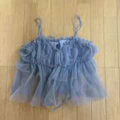 PROPORTION BODY DRESSING チュールキャミソール グレーのサムネイル