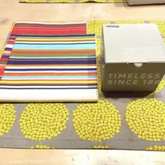 iittala ガラスキャンドルホルダー ストライプデザインペーパー付き