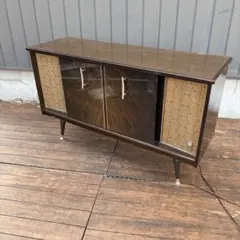 昭和レトロ サンヨー ステレオ 一体型 レコードプレーヤー 家具調Garrard