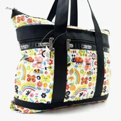 LeSportsac　トートバック　総柄　バタフライ　花　虹　ナイロン