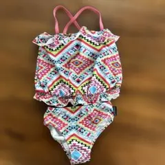 美品　カラフル　幾何学模様　水着　ビキニ　100
