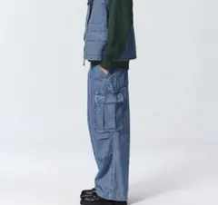 デニムスーパーワイドカーゴパンツ