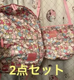 サンリオ 総柄リュック&ショルダーバッグ 2点セット