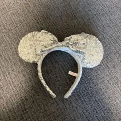 シルバー スパンコール ミニーカチューシャ