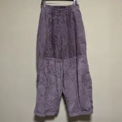 niko and ニコアンド　コーデュロイ ワイドパンツ パープル