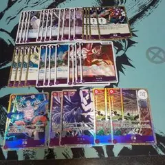 ワンピースカードゲーム　神の島の冒険　万雷パラレル　紫エネルデッキパーツ