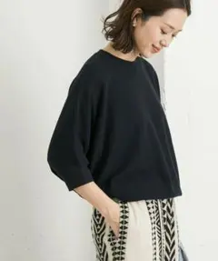 新品◆DOORS◆タックフライスワイドTシャツ《ネイビー》◆アーバンリサーチ