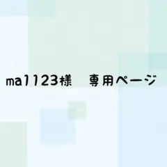 ma1123様　専用ページ