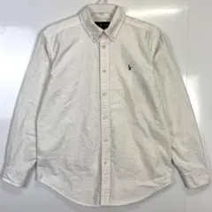 ラルフローレンRalph Laurenボタンダウンシャツホワイト刺繍ワンポイント