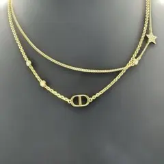 【美品】ChristianDior CD プチ petit ダブル ネックレス