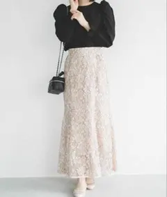 配色レースマーメイドスカート　FREE'S MART Mサイズ