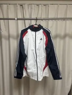 adidas トラックジャケット ホワイト ネイビー レッド