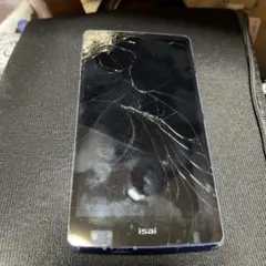 isai スマートフォン 本体 ブルー　ジャンク