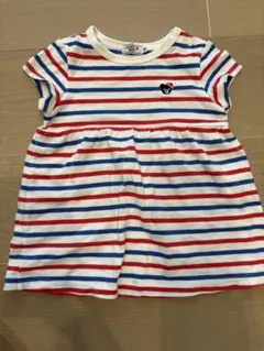 DOUBLE.B ミキハウス ボーダー ワンピース 80cmのサムネイル