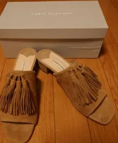 FABIO RUSCONI フリンジスエードサンダル