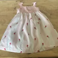 Janie and Jack 新品 薔薇シルク100%ドレス 3T ピンクのサムネイル